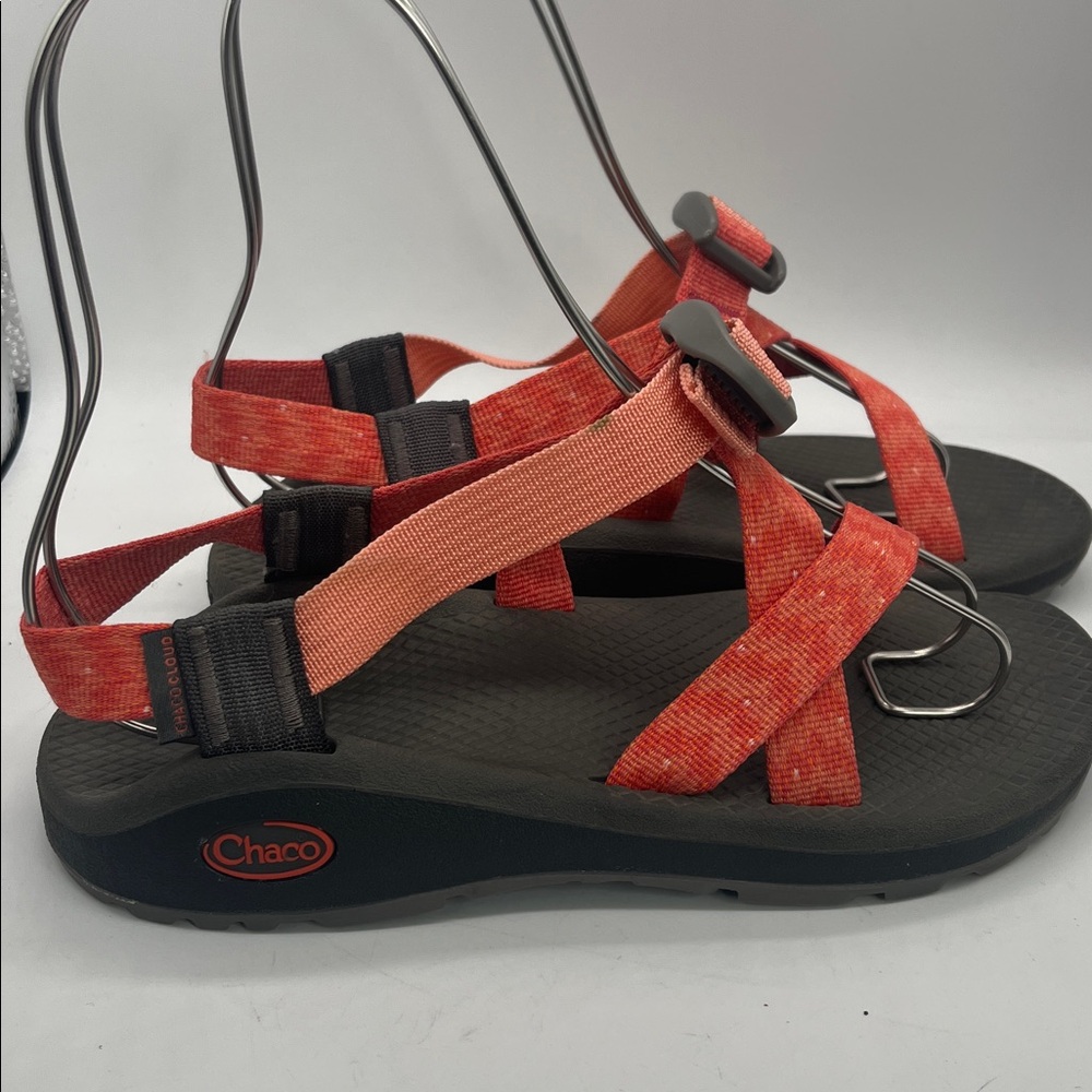 Chaco Z Cloud Sandals Sz 6 great condition- Charlie Peach color - Picture 3 of 8